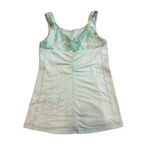 Lululemon Athletica Teal Tank Top With Media Pocket